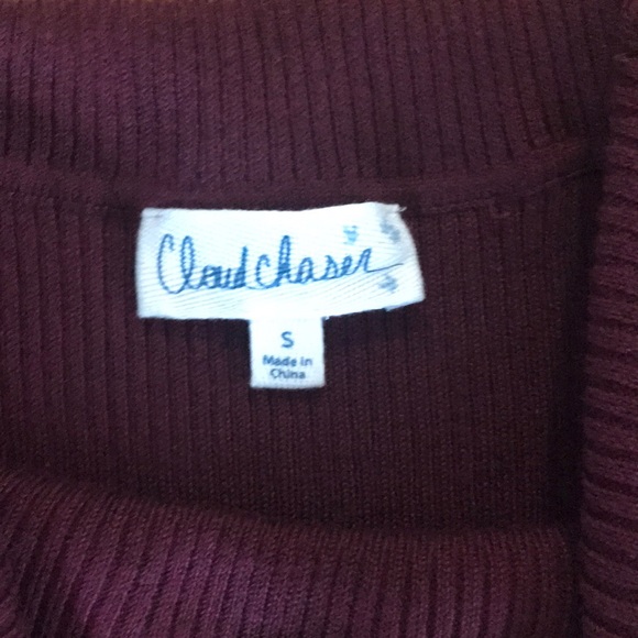 Maroon off the shoulder embroidered top - Picture 3 of 4